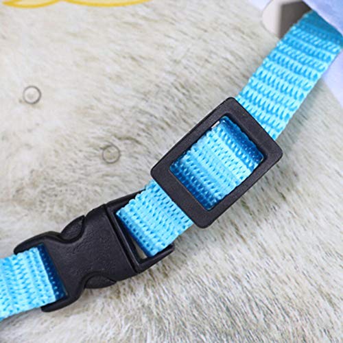 Gizhome 2 Pack Cat Harness and Leash Adjustable Halter Harness Nylon Strap Belt Safety Rope Leads for Kitten, Orange & Light Blue - PawsPlanet Australia