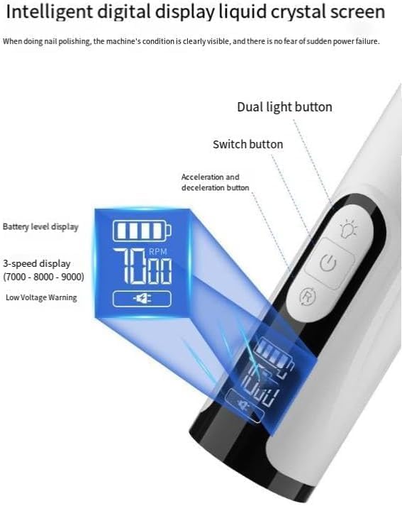GINGER TECH Heusom Silent Groom Pro Nail Grinder, Rechargeable Dog Nail Trimmer with 2 Replacement Grinding Heads, LED Light & 3 Speeds, 2000mah Long-Lasting Battery for Dogs & Cat - PawsPlanet Australia