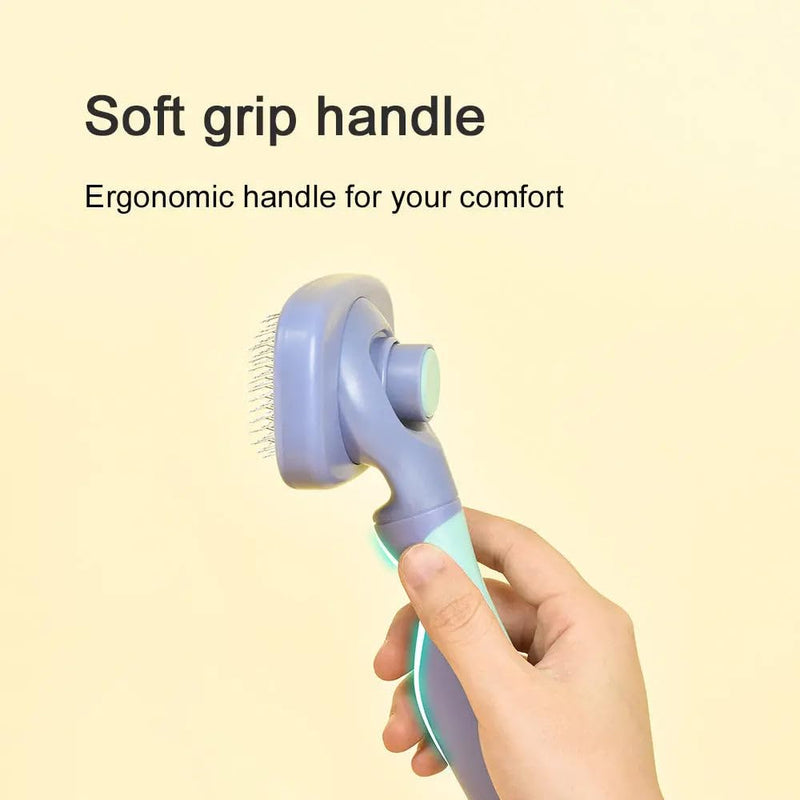 360-degree Rotating Head Self-Cleaning Dog&Cat Slicker Brush, Cat Brush with Release Button, Indoor Cats Shedding, for Cat and Dog Grooming (Green & Orange) Green & Orange - PawsPlanet Australia