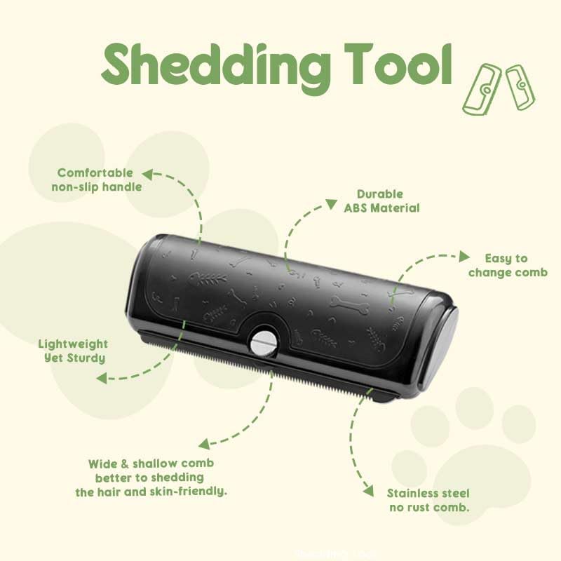 Premium Deshedding Brush for Dogs, Cats & Pets – Gentle Wide-Tooth Grooming Tool for Loose Fur, Ergonomic Non-Slip Handle & Rust-Resistant Stainless Steel Blade, Perfect for Sensitive Pets - PawsPlanet Australia