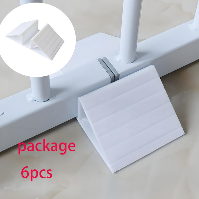 6-Piece Pet Gate Isolation Fence Support Feet, Plastic Triangle Reinforcement Fitting, Suitable for Configuration of Wooden Dog gate, Dog Fence (White) - PawsPlanet Australia