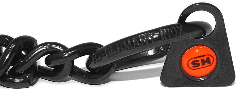 Herm Sprenger Black Stainless Steel Choke Dog Training Collar No-Pull Slip Chain for Small Medium Large Dogs for Easy Control Show Chain Collar Made in Germany 2.5mm 22in (55cm) - PawsPlanet Australia