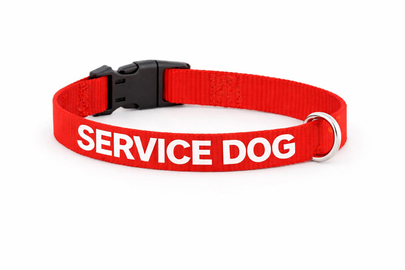 Service Dog Collar & Emotional Support Animal (ESA) Collar with Metal ID Tag + 3 Information Cards – Adjustable Heavy-Duty Nylon | ALL ACCESS CANINE Service Dog (collar only) XS (8-12") - PawsPlanet Australia