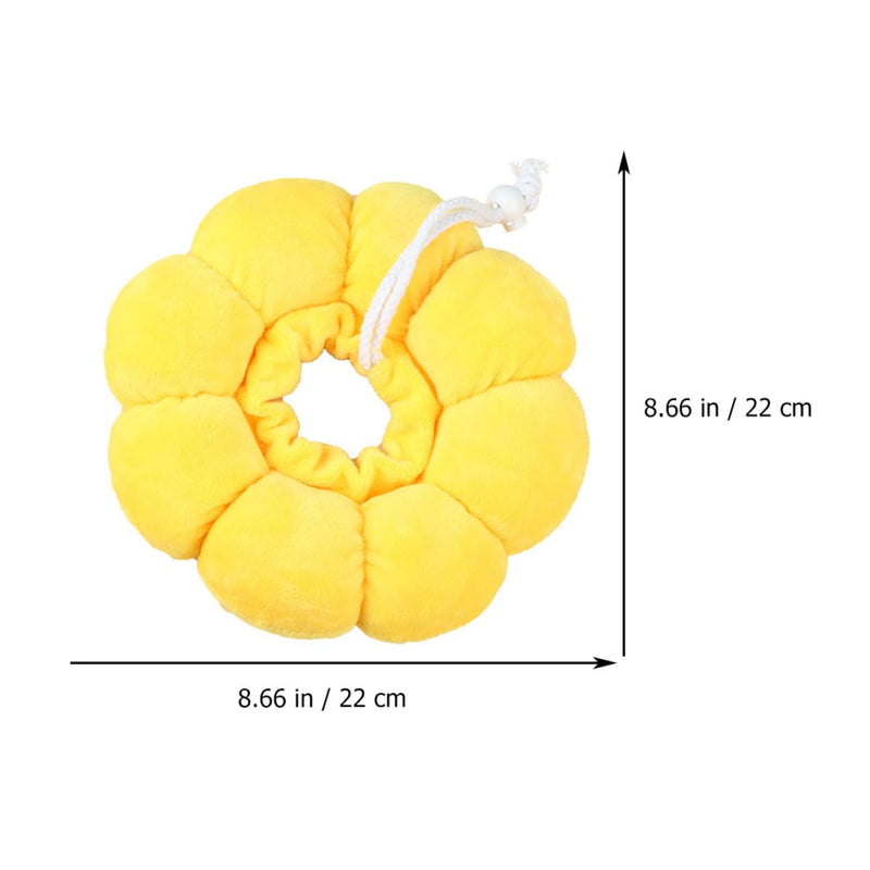 STOBAZA Pet Collar made of PP Cotton, Lightweight and Protective Surgical Recovery Collar for Cats and Dogs, Yellow Cone-Shaped Protective Collar for Healing