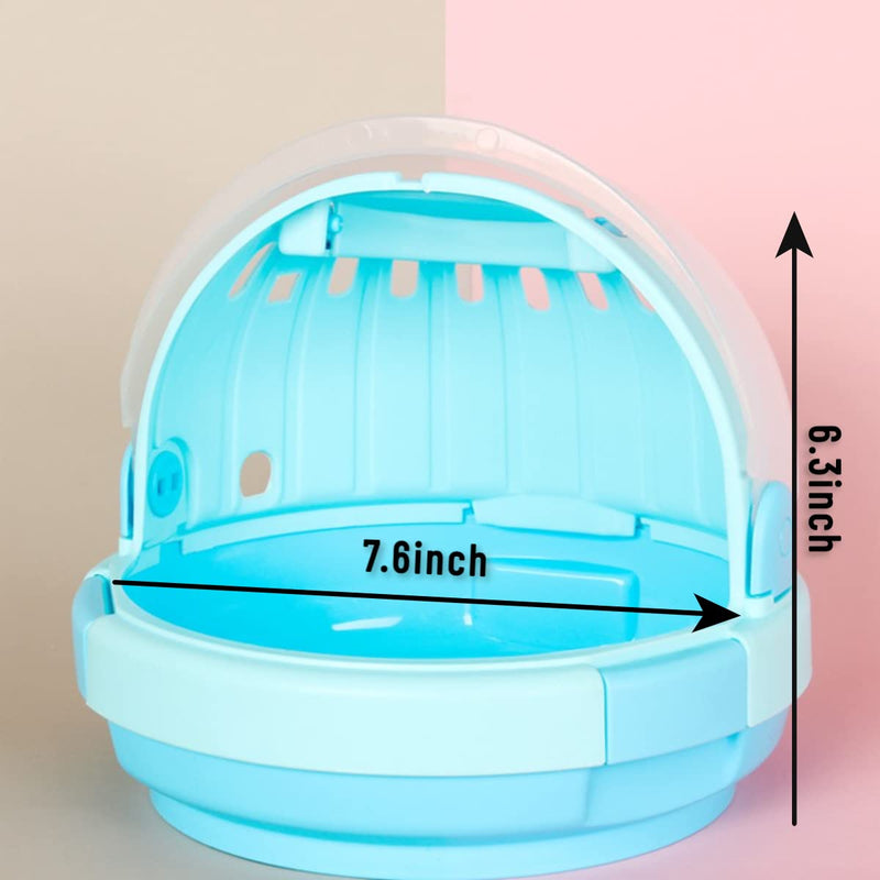 Bird Carrier with Handle - Parrot Carrier Lightweight Portable Pets Suitcase Transparent Breathable Cage for Small and Medium Birds Parrots Parakeet Cockatiels Conure Birds Accessories (Blue Haze) Blue Haze - PawsPlanet Australia