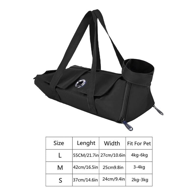 Cat Grooming Bag Black Cat Nail Clipping Cleaning Grooming Restraint Bag For Claw Care Nail Trimming Administering Eye Drops Ear Cleaner