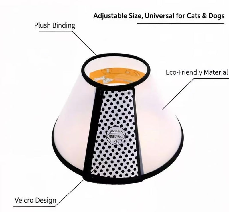 Anti-Licking Dog Collar; Comfortable Elizabethan Collar Suitable for Medium to Large Dogs After Surgery; Soft pet Neck Protection Collar (Size M)