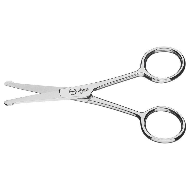Baby Nail Scissors with Rounded Probe Tip Curved - Stainless Steel 4.5" Good for Dogs and Cats whiskers - PawsPlanet Australia
