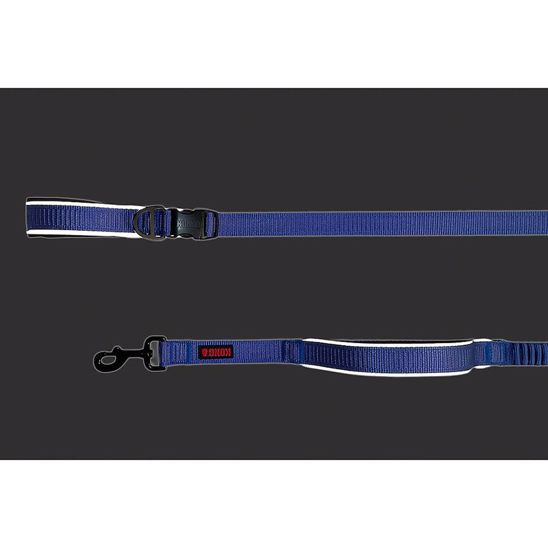 KONG Reflective Shock Absorbing Hands-Free Bungee Dog Leash 6' (Blue) - PawsPlanet Australia