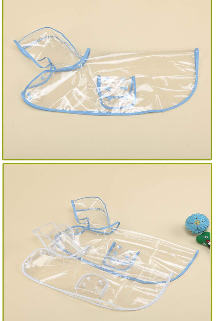 Harikaji Pet Raincoat,Small Dog Waterproof Puppy Raincoat Coat Transparent Pet Dog Rainwear Clothes for Small Dogs/Cats S Blue - PawsPlanet Australia