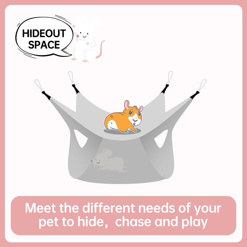 Rat Ferret Hammock Toys Cage Accessories, Guinea Pig Hideout Tunnel, Warm Bed for Rat Ferret Guinea Pig Sleep Hide and Play (4.Hammock) 4.Hammock - PawsPlanet Australia