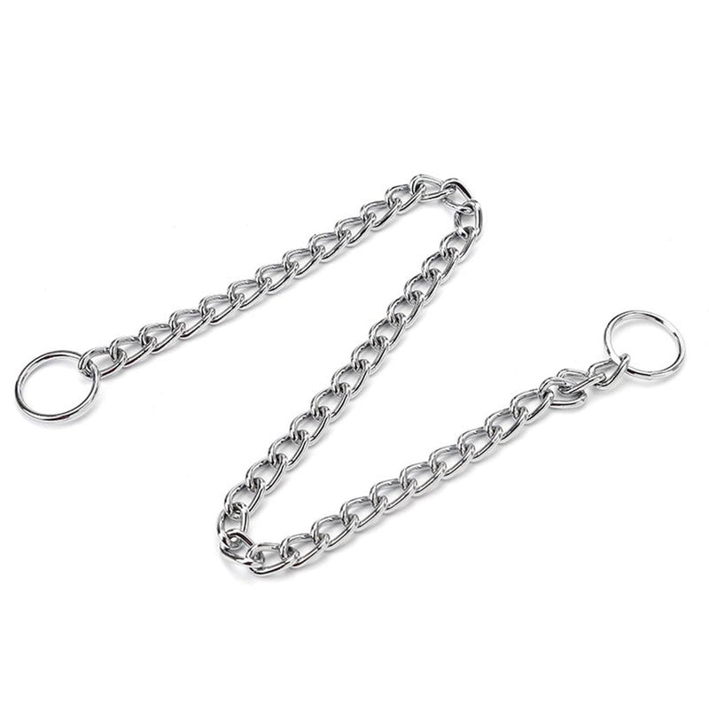Choke Chain for Dogs, Metal Slip Link Training Heavy Duty Dog Choke Collar Martingale Puppy Collars for XXS XS Small Medium Large Big XL Breed Dogs, Silver S S(Neck Max 16inch)D2.5mm - PawsPlanet Australia