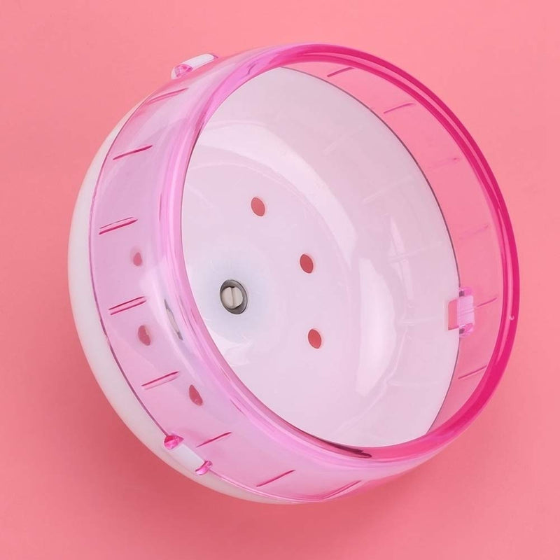 Hamster Wheel, Hamster Silent Roller Plastic Super Silent Roller Exercise Running Wheel Toy Hamster Wheel Silent for Small Pets Hamster Guinea Pig (Pink) Pink - PawsPlanet Australia