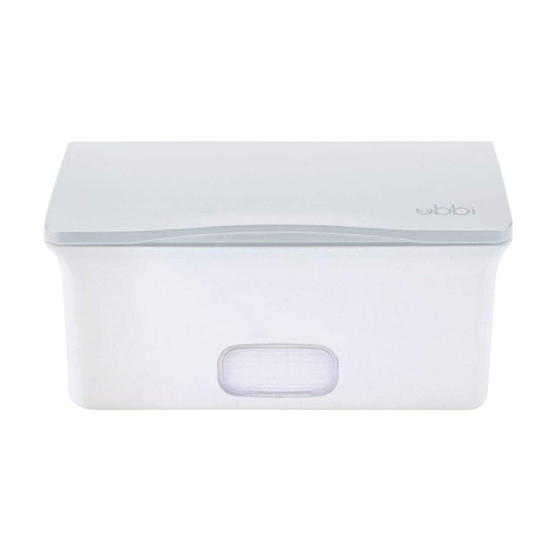 Ubbi Pet Wipes Dispenser, Grooming Wet Wipes Contianer for Dogs and Cats, Moisture Locking Wipes Dispenser, White - PawsPlanet Australia