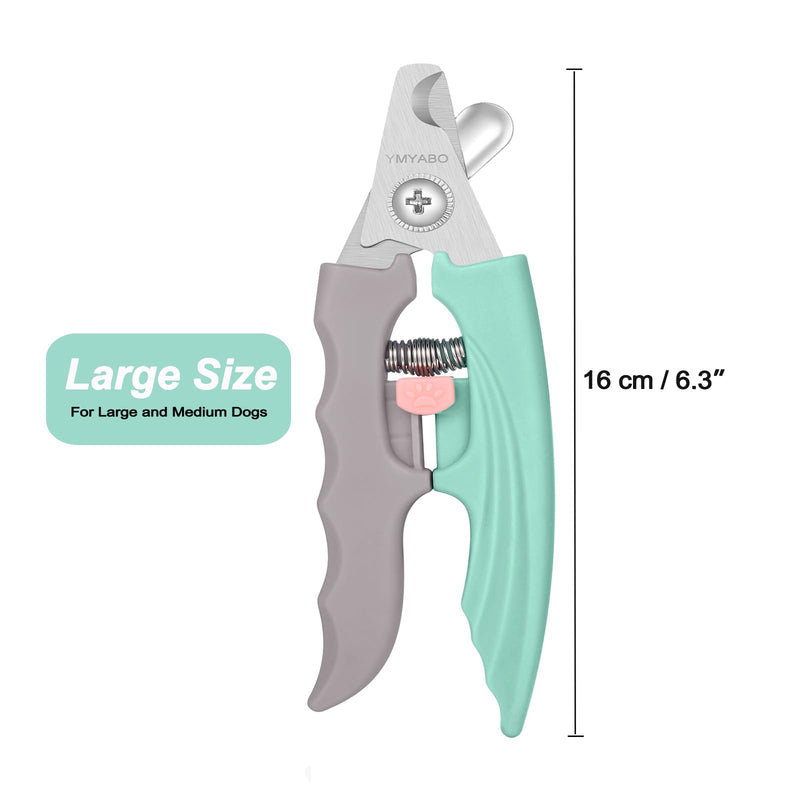 Dog Nail Clipper,Pet Nail Trimmers Safety Guard to Aviod Over Cutting,Puppy Cat Claw Trimmer,with Free Dog Comb & Nail File, Sharp Grooming Clipper, Great for Thick Toenail, Green - PawsPlanet Australia