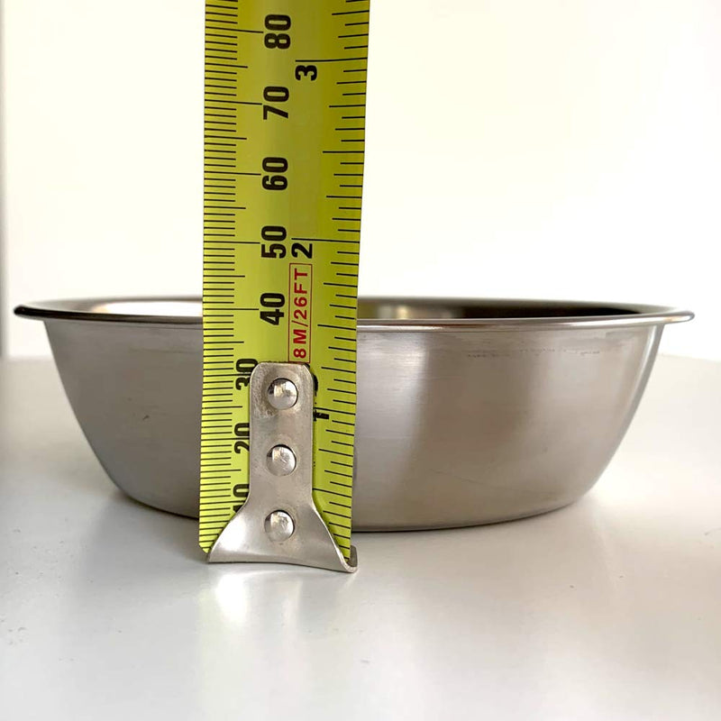 Bonza Two Piece Stainless Steel Dog Bowls Small, 12oz Pet Water and Food Bowls, Basic Metal Dog Bowl or Cat Bowls, Set of 2 Bowls - PawsPlanet Australia