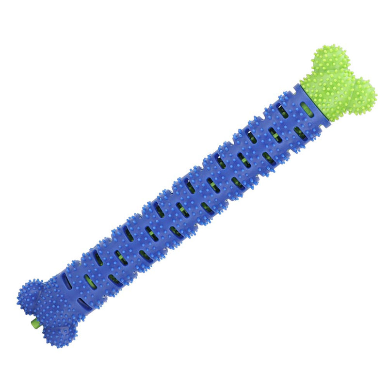 YOUTHINK Doggy Toothbrush Chew Toy, Silicone Dog Teeth Grinding Stick Bone Stick Teeth Cleaning for Small Medium Large Dogs (Blue Green)