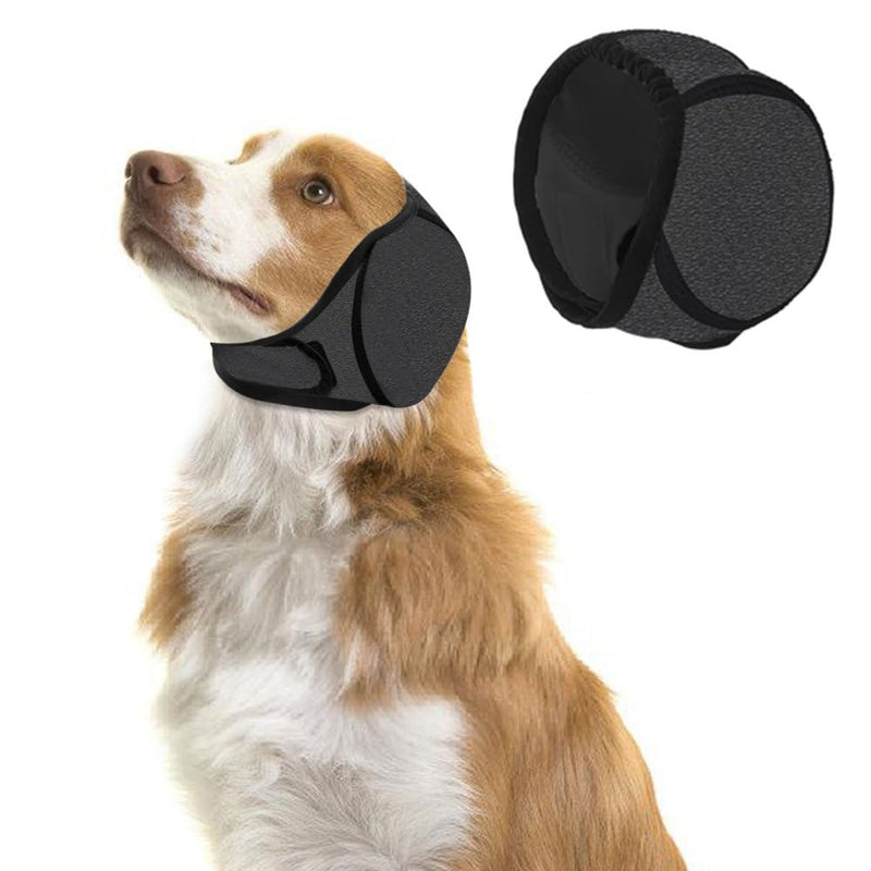 Dog Swim Ear Covers, Waterproof Adjustable Pet Shower Wrap Noise Protection for Small Medium Large Dogs Puppies Cats Grooming,Bathing,Swimming grey L