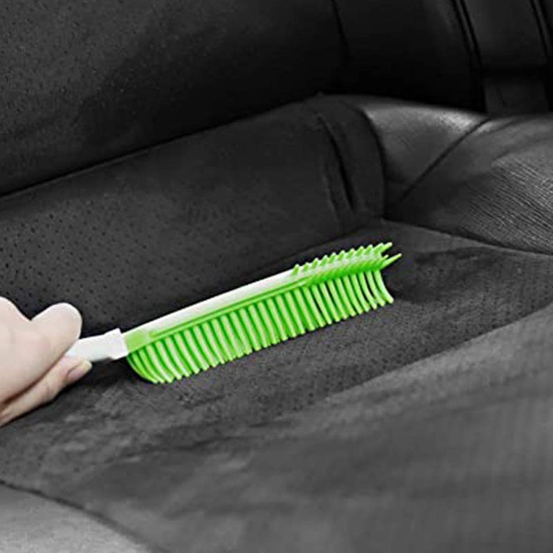 2 Pack Pet Hair Remover Rubber Portable Fluff Cleaner for Carpet Clothes Furniture Sofa Leather Car Seat Also Used as Dog Cat Bath Brush with Massage Effect (Green + Blue) - PawsPlanet Australia