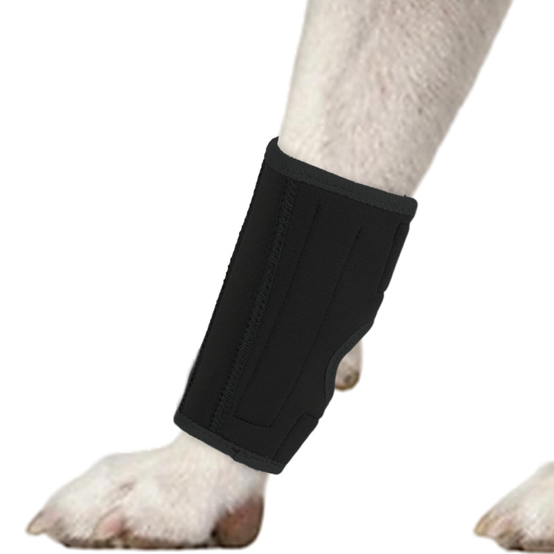 PUMYPOREITY 1Pcs Dog Front Leg Brace, Leg Splint Provides Joint Support and Against, Lick Leg Wrap Protector Hock Splint for Fractures, Wound Injury and Sprain Healing(Black, S) 1Pcs-Black