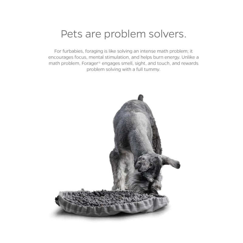 Pet Parents® Forager® Bowls, Slow Feeder Dog Bowls with SoftSnout™ & Non-Slip Backing Technology, Dog Feeder Mat & Snuffle Mat for Large Dogs and Small Dogs (Forest Modern Grey) Forest Modern Grey - PawsPlanet Australia