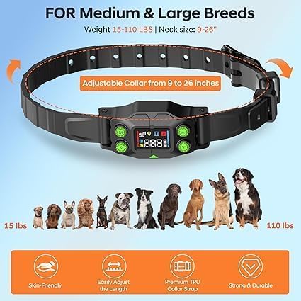 Wireless Dog Fence, GPS Dog Collar Fence System with 3 Warning Modes, Rechargeable Wireless Fence for Dogs