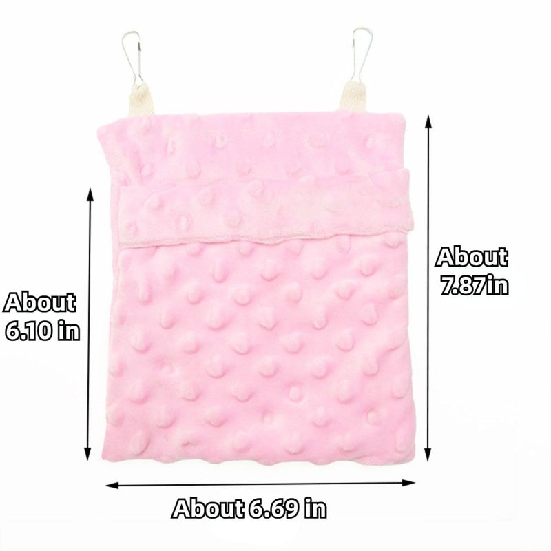 Sugar Glider Bonding Pouch Carrier Bag Sling Sleep Bag with Adjustable Strap for Travel Gliders Ferret Rat Hedgehog Hamster Small Pets (Pink) Pink