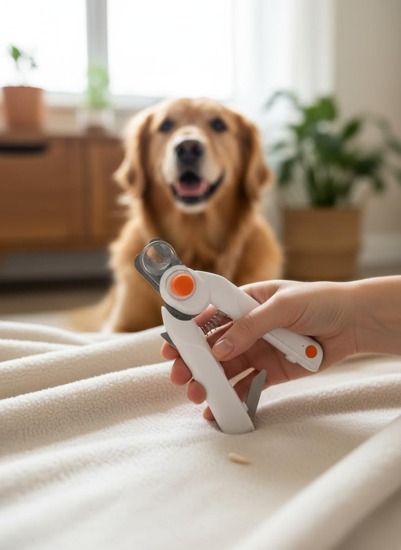 Dog Nails Clippers and Trimmers with Safety Guard Professional Pet Nail Clipper for Large Medium Small Breed Rechargeable Low Noise Cat Nail Grinder LED Light for Dogs Cats Rabbits Guinea Pigs - PawsPlanet Australia