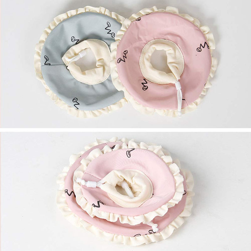 La La Pet® 2Pcs Recovery Pet Collar for Ferret Hamster Recovery Cone E-Collar Rabbit Protection Cone Guinea Pig Neck Recovery Elizabeth Collar Adjustable for Small Animal Squirrel Chinchilla, S Pink + Blue - PawsPlanet Australia