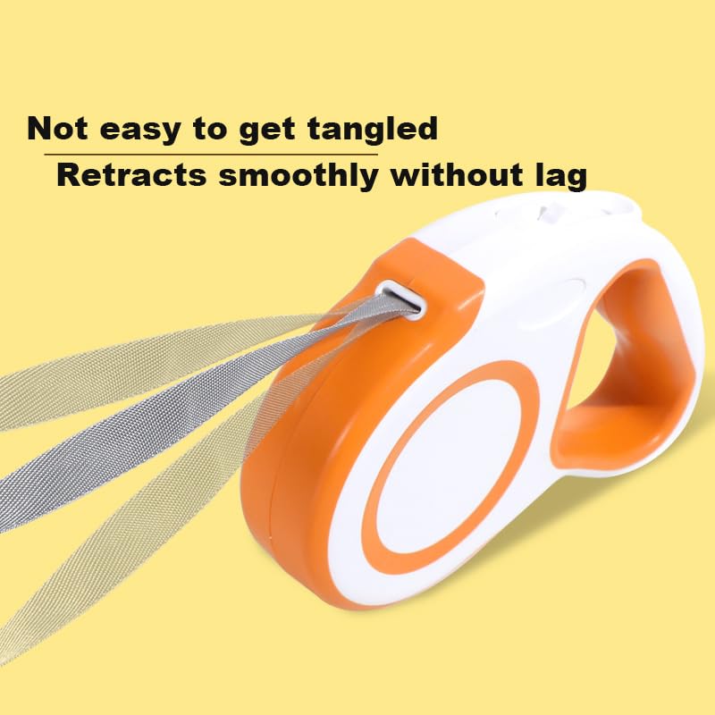 Retractable Dog Leash for Dogs and Cats, 16 ft Dog Leash with Quick Brake and Ergonomic Handle, Supports Pets up to 44 lbs, Includes 4 Rolls of Poop Bags and Bag Holder, Blue - PawsPlanet Australia