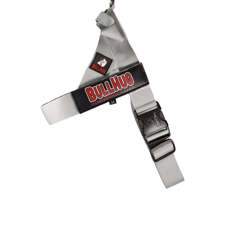 BULLHUG Adjustable Dog Harness– No Pull, No Choke – for English Bulldogs, French Bulldogs, Pugs & Broad-Chested Breeds – Easy, Safe Walks (Silver, Medium) SILVER Medium - (Neck: 17" - 20" Chest: 25" - 30") - PawsPlanet Australia