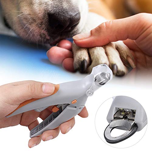 5X Magnifier Dog Nails Clippers, Professional LED Light Safety Trimmer Dog Cat Nail Clipper for Large, Medium and Small Breed, Rabbit and Guinea Pigs Nail Clippers with Safety Guard - PawsPlanet Australia