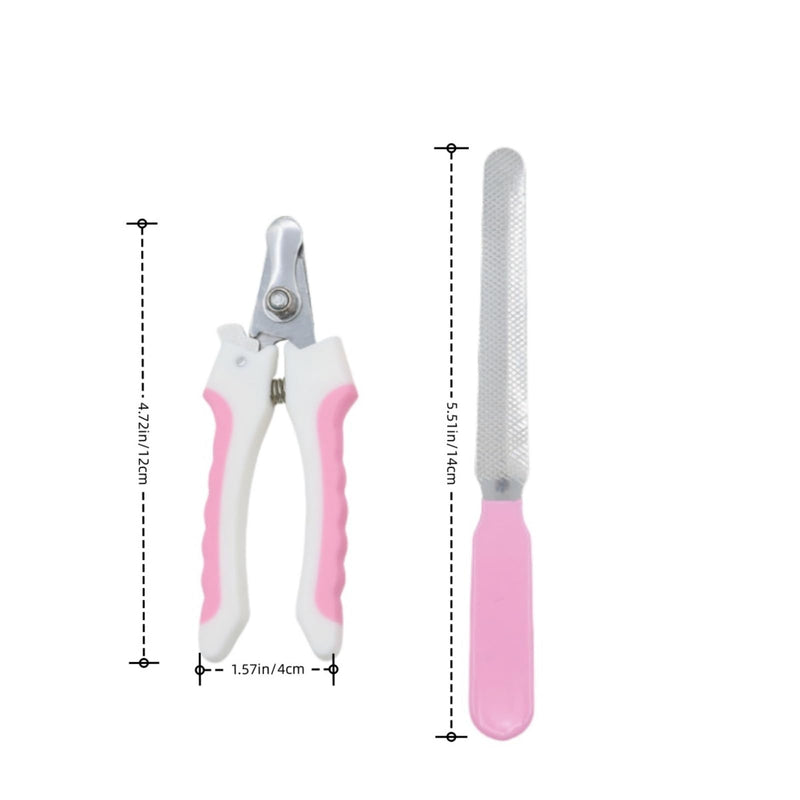 Pet Nail Clippers Nail Clippers and Trimmers for Cats and Dogs Equipped with A Safety Guard to Prevent Over-Cutting, Come with A Free Nail File and Are Professional Pet Grooming Tools. (Pink) Pink - PawsPlanet Australia
