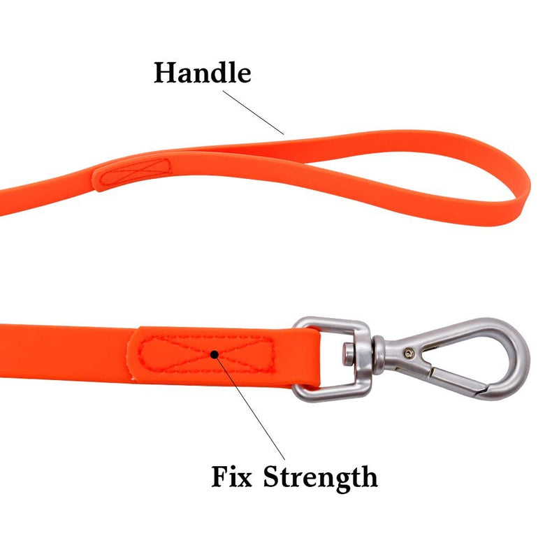 Waterproof Dog Training Leash 50FT 30FT 15FT 10FT 5FT Heavy Duty Recall Long Lead for Large Medium Small Dogs (30FT, Orange) - PawsPlanet Australia