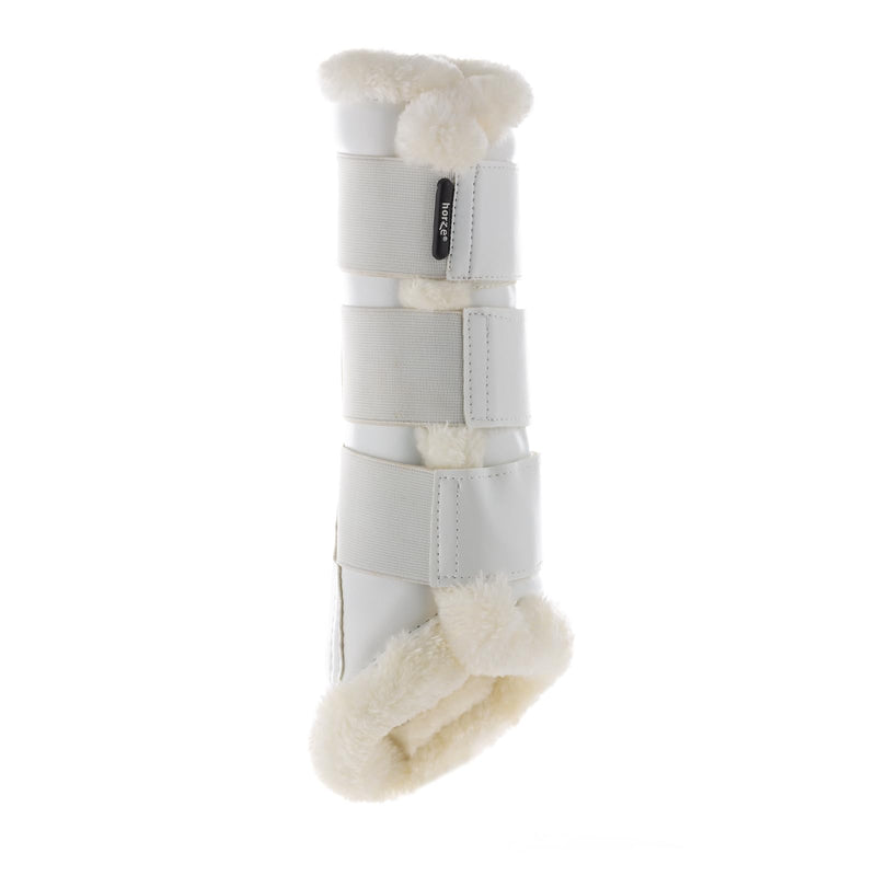 HORZE Wilton Faux Fur Brushing Boots S White