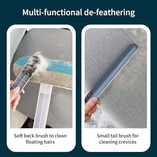 Pet Hair Remover for Dogs and Cats – 3-in-1 Reusable Self-Cleaning Brush – No Adhesive, Easy to Use – Removes Fur from Sofa, Bed, Clothes & Car – Lint Roller Alternative - PawsPlanet Australia