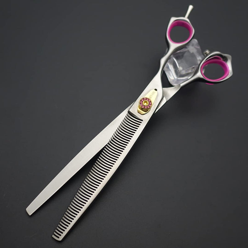 Professional Dog Grooming Shears Set Dogs Straight & thinning & Curved scissors & chunkers Scissorswith comb in 1 Set for Right-handed & Left-handed (8.0 Silvery right-handed) 8.0 Silvery Right-handed - PawsPlanet Australia