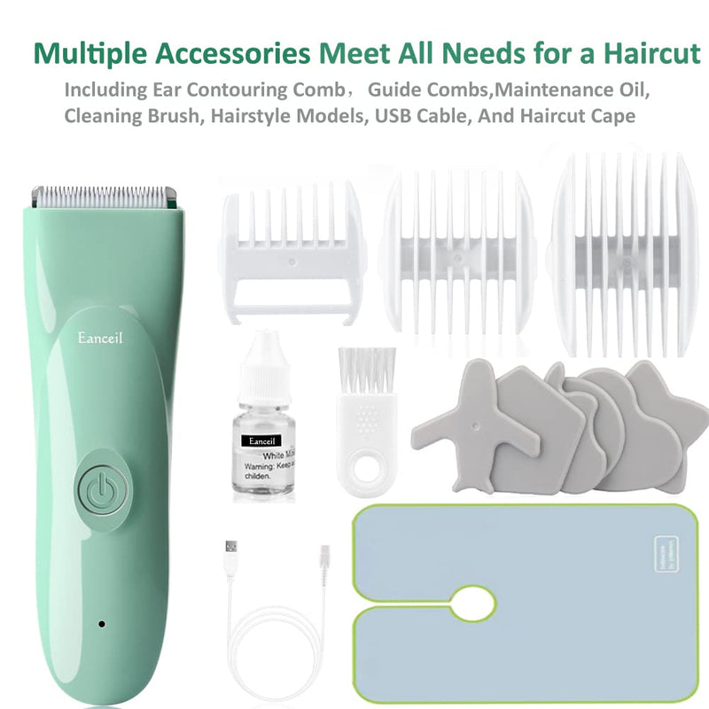 Baby Hair Clippers - Ultra Quiet Electric Hair Trimmer, Cordless Rechargeable Waterproof Haircut Kit for Kids Infants & Adult.