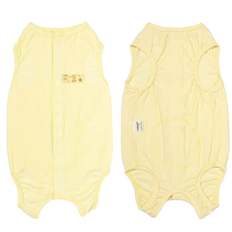 Recovery Suit for Dog After Surgery Cut Pet Recovery Shirt Dog Abdominal Wounds Bandages,Wound Protective Dog Onesize for surgery Female Dog Vest Prevent Licking,Substitute E-Collar（RSS08-Vyellow-XS） XS(chest:11.8"neck:8.2") Vyellow - PawsPlanet Australia