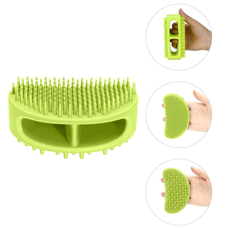 Dog Brush & Cat Brush, Soft Silicone Dog & Cat Grooming Brush, Pet Bath & Massage Brush for Cats and Dogs with Short or Long Hair, Cat Slicker Shedding Hair Brush Limegreen - PawsPlanet Australia