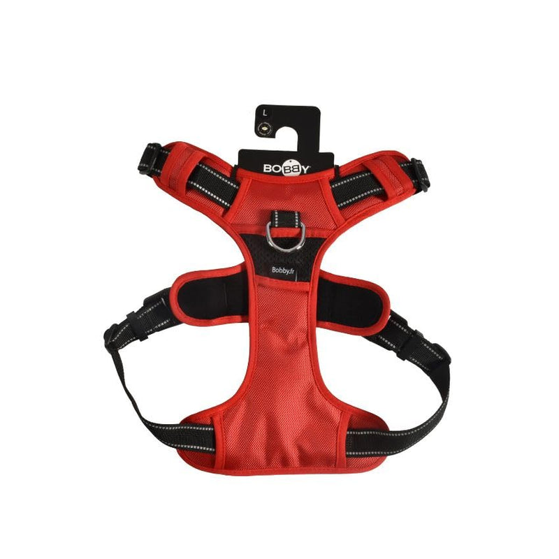Bobby Rando Walk - Dog Harness, Dog Harness Medium Small Large Dog in Nylon, Safe, Comfortable, Reflective, Adjustable, Red, S/32-48x1,6 CM - PawsPlanet Australia