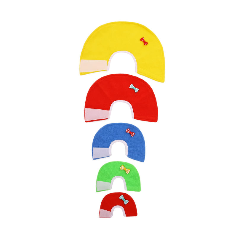 Bird Cone Collar 4 Pcs Set Pet Parrot Anti-bite Elizabethan Collars Protective Anti-Grab Feather Wound Healing Recovery Cones for Lovebird Cockatiel Budgerigar Parakeet Yellow Blue Red Green XS - PawsPlanet Australia