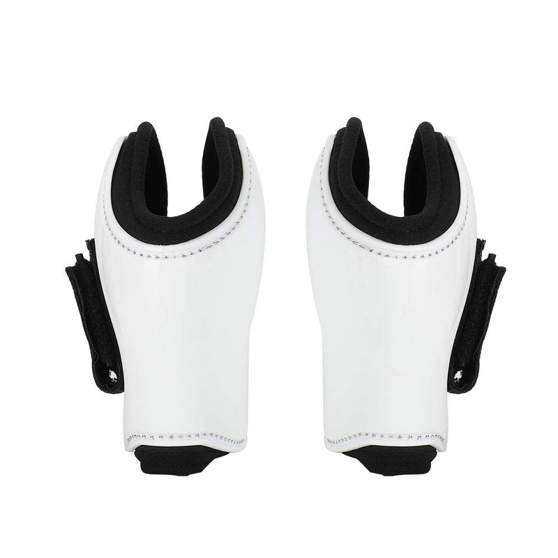 Jeanoko 4PCS White PU Shell Horse Front Back Leg Guard Boot Adjustable Wrap Protector Riding Equipment During Jumping Obstacles Horse Fly Boots Set of 4 Fly Boots for Horses Set of 4 Horse Boots - PawsPlanet Australia
