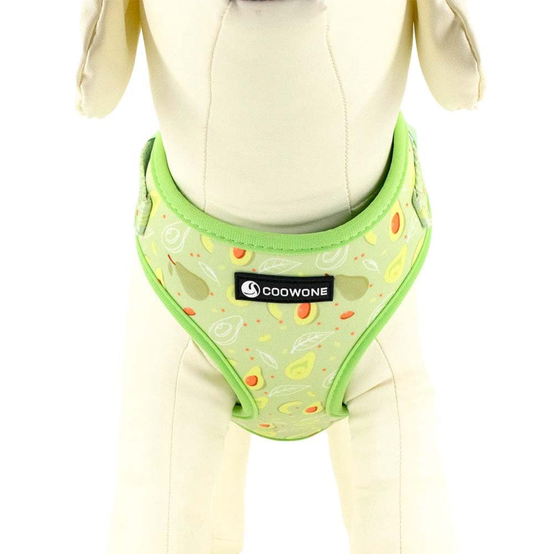 Dog Harness and Leash Set, Adjustable Dog Harness, Dog Leash, No Pull No Choke Puppy Harnesses for Walking Training for Small Medium Large Pet S(Chest 13 - 19", Neck 9.5 - 13.1") Avocado - PawsPlanet Australia