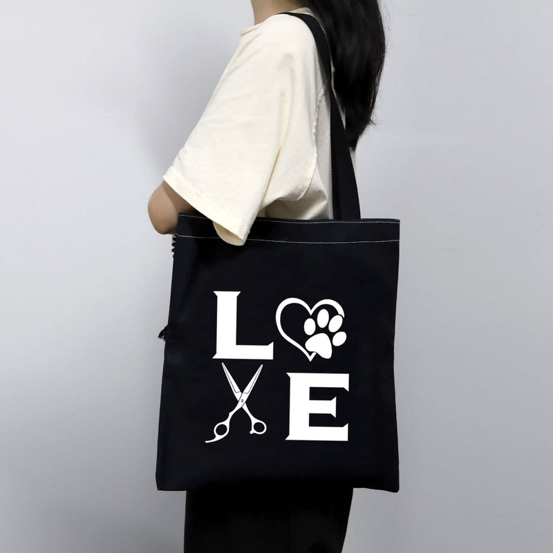 MBMSO Dog Groomer Tote Bag Pet Groomer Gifts Dog Groomer Thank You Gift Shopping Bag Dog Salon Gifts Dog Grooming Gifts Dog Groomer TB-black - PawsPlanet Australia
