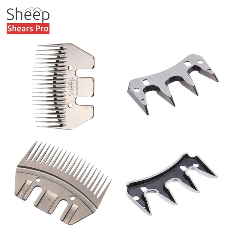 Clipper Blades 20 Tooth Straight Blade Replacement Universal Show Goats Cutter Blades Set with 2 x Sheep Clipper Oil Lubricant Bottles 6.8 Fl OZ (200ml) 20 Tooth Straight Blade and Cutter set - PawsPlanet Australia