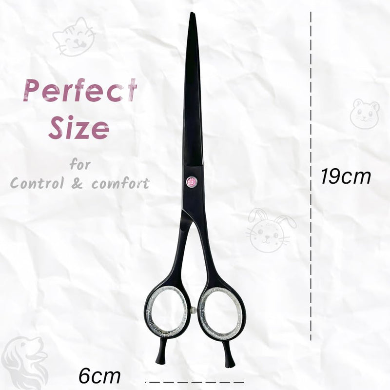 Dog Grooming Scissors with Extra Sharp Blades | 7.5” Curved Dog Grooming Scissors for Dogs, Cats & Pets Hair Cutting for Professionals, Salons & Home Groomers