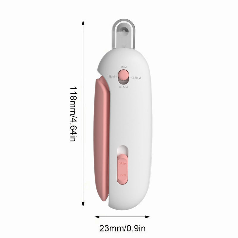 Adjustable Cat Nail Clipper to Avoid Excessive Cutting, Cat Nail Trimmer with Nail File, Pet Nail Clippers for Kitten Bunny Guinea Pig Rabbit Ferret (Pink) - PawsPlanet Australia