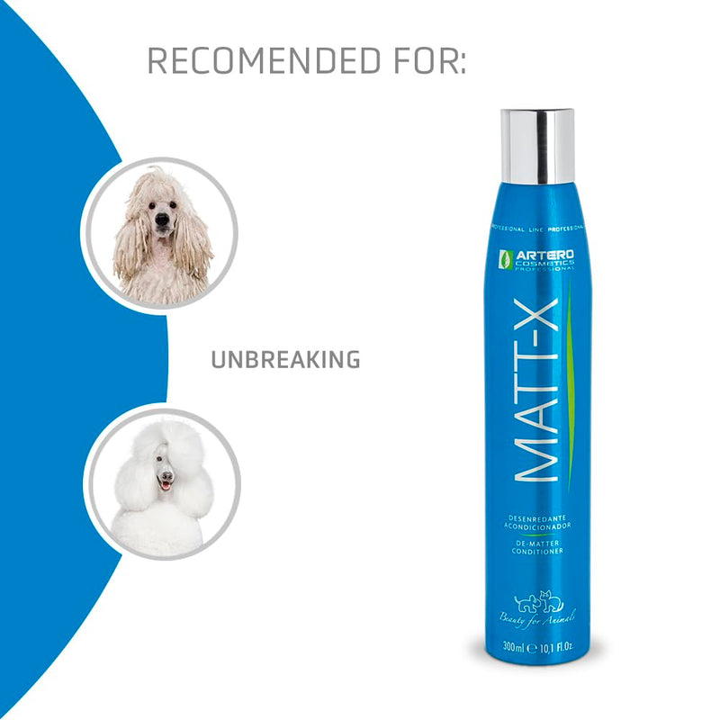 Artero Matt-X. Ultra Dematting and Finishing Spray for Dogs and Cats. A powerful dematting, conditioning spray.