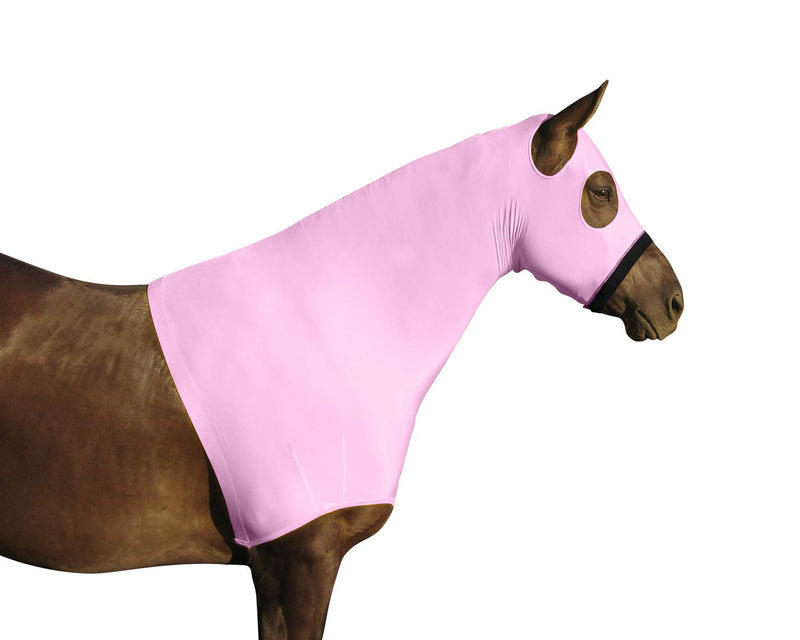 Derby Originals Comfort Stretch Lycra Sleazy Horse Hood Soft Pink Large (72-78") Large (72-78") - PawsPlanet Australia